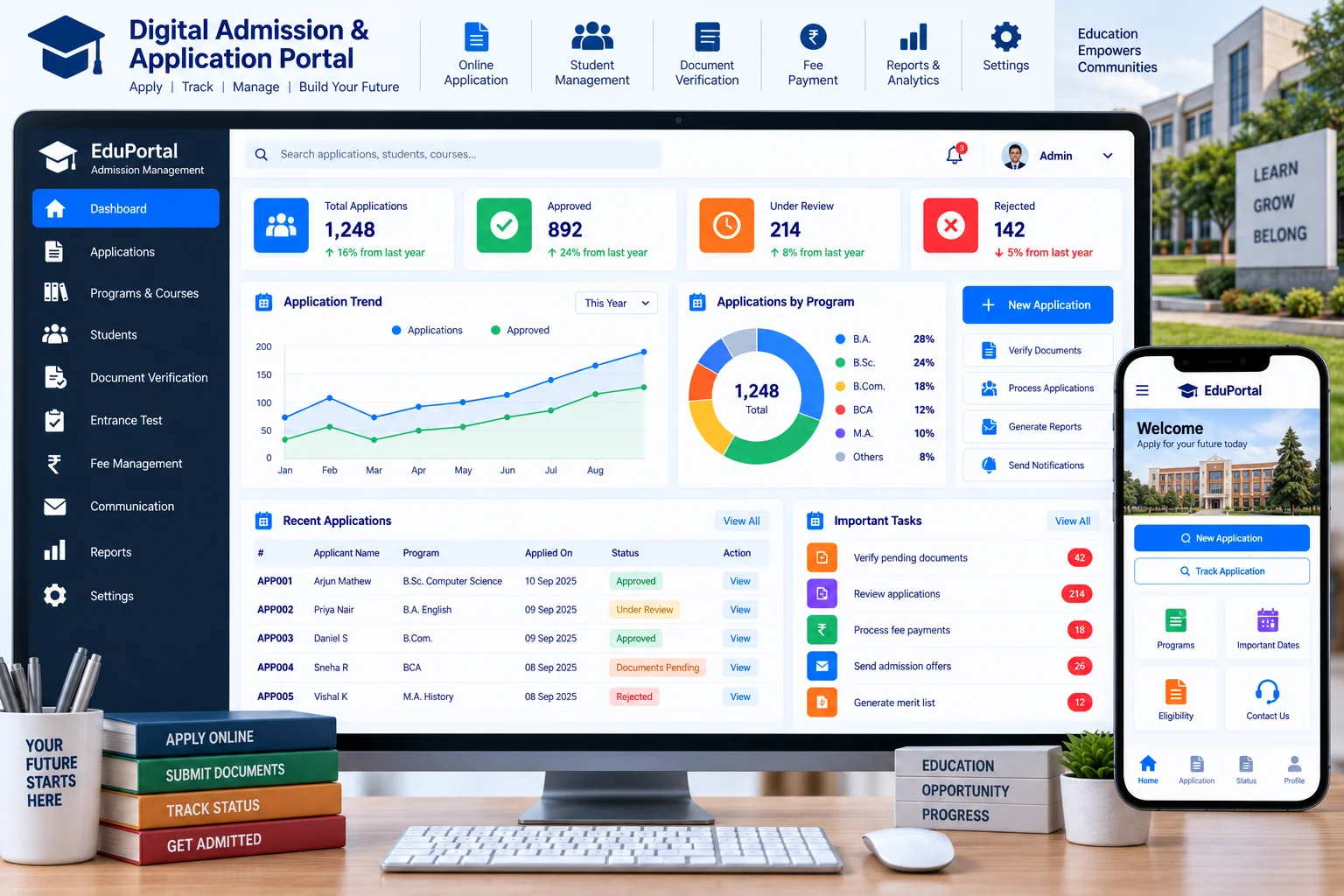 Digital Admission & Application Portal